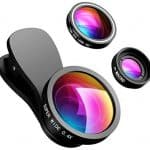 iPhone Lens, 【2 Clips】3 in 1 Fisheye Lens